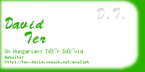 david ter business card